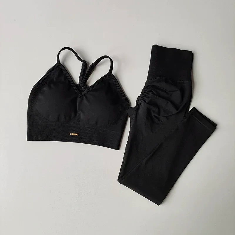 Conjunto Deportivo Seamless Mujer (Top + Legging) — AERION FIT