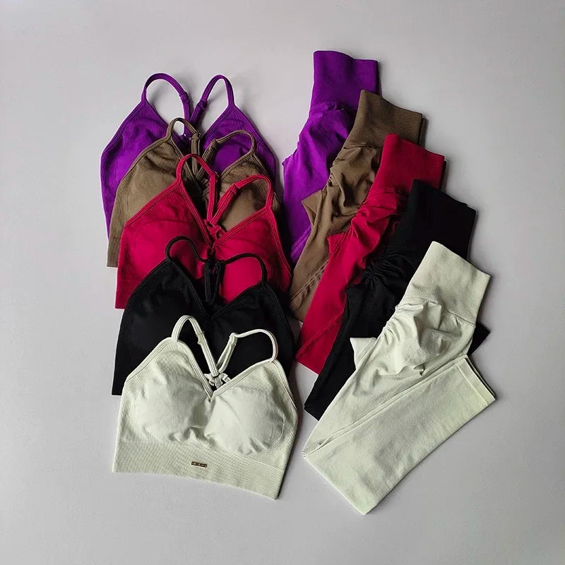 Conjunto Deportivo Seamless Mujer (Top + Legging) — AERION FIT