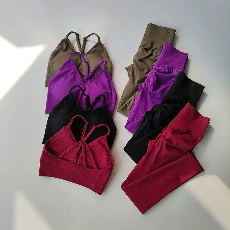 Conjunto Deportivo Seamless Mujer (Top + Legging) — AERION FIT