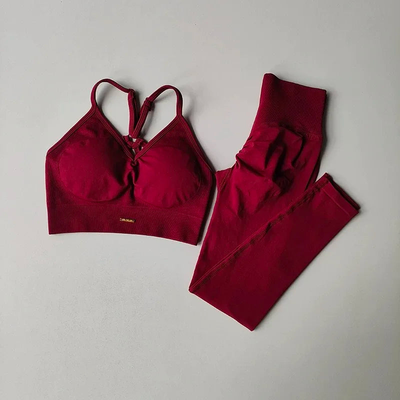 Conjunto Deportivo Seamless Mujer (Top + Legging) — AERION FIT